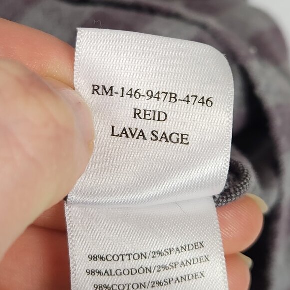 Rails Shirt Men Medium Gray Purple Buffalo Plaid Lava Sage Reid Casual Button Up - Picture 8 of 13